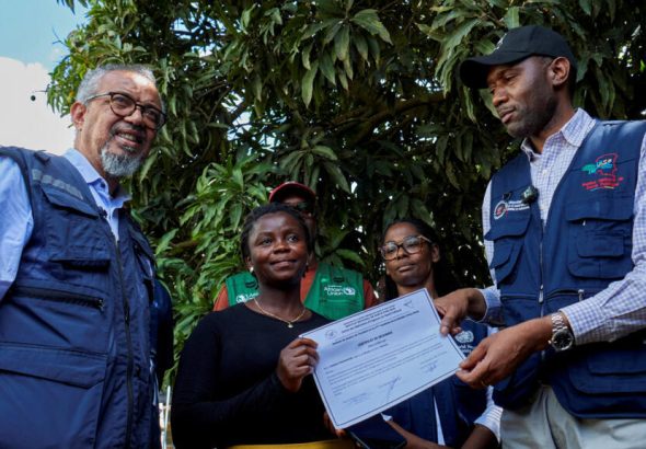 Ebola en RDC: fin de la visite du patron de l’OMS, reçu par le président Félix Tshisekedi